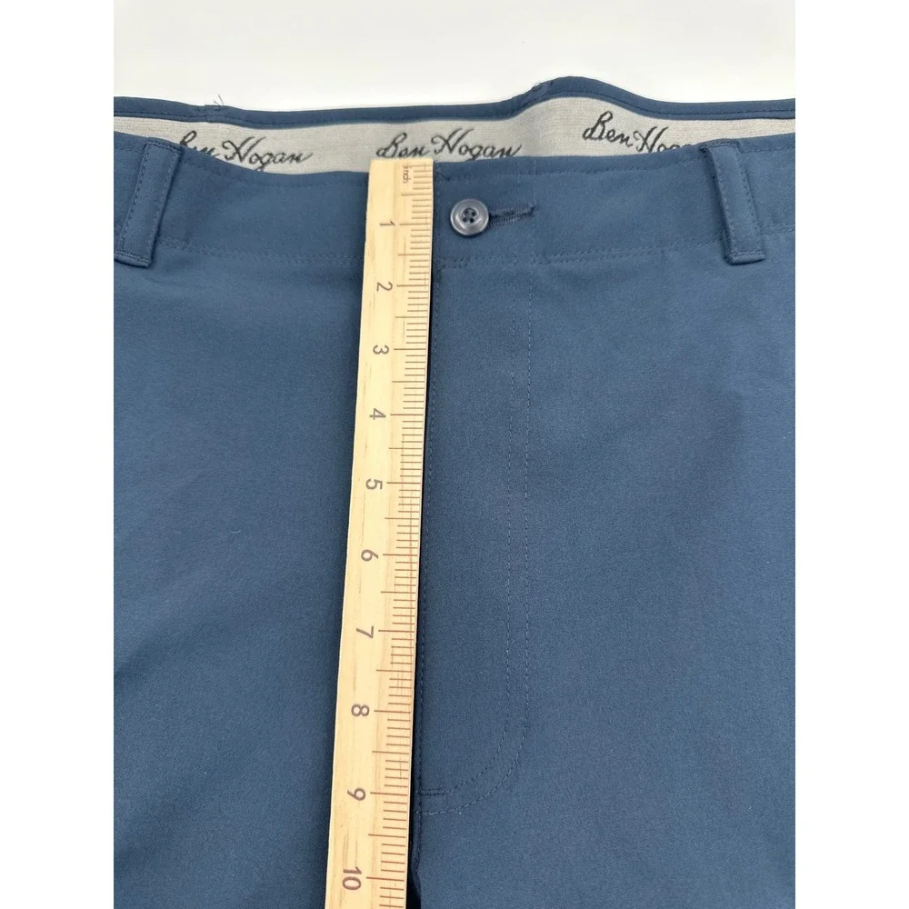 Ben Hogan Mens Performance Golf Shorts Blue Size 40 Stretch Flat Front WT4440